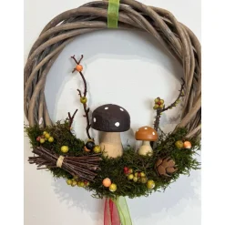 Herbstkranz Herbstdeko Pilze