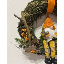 Herbstkranz Herbstdeko Wichtel