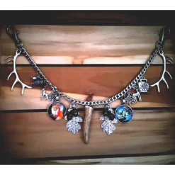 Herren-Charivari , Trachtenschmuck, 1- reihig, Geweih