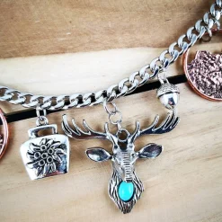 Herren-Charivari , Trachtenschmuck, 1- reihig, Bertl