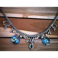 Herren-Charivari , Trachtenschmuck, 1- reihig, Hirsch