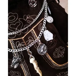 Herren-Charivari aus Edelstahl, Trachtenschmuck, 2- reihig, Josef