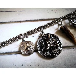 Herren-Charivari aus Edelstahl, Trachtenschmuck, 1- reihig, Michl