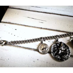 Herren-Charivari aus Edelstahl, Trachtenschmuck, 1- reihig, Michl