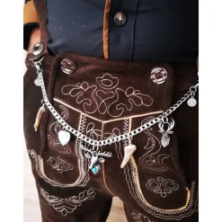 Herren-Charivari aus Edelstahl, Trachtenschmuck, 1- reihig, Peter