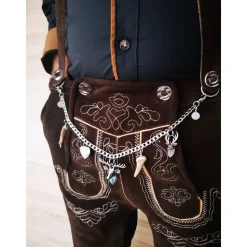 Herren-Charivari aus Edelstahl, Trachtenschmuck, 1- reihig, Peter