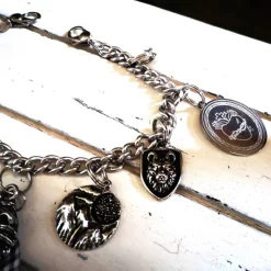 Herren-Charivari aus Edelstahl, Trachtenschmuck, 1- reihig, Johannes