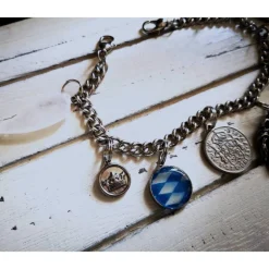 Herren-Charivari aus Edelstahl, Trachtenschmuck, 1- reihig, Johannes