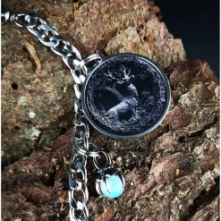 Herren-Charivari aus Edelstahl, Trachtenschmuck, 1- reihig, Wappen