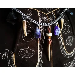 Herren-Charivari aus Edelstahl, Trachtenschmuck, 1- reihig, Naturbursche