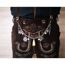 Herren-Charivari aus Edelstahl, Trachtenschmuck, 1- reihig, Sepp