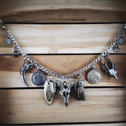 Herren-Charivari aus Edelstahl, Trachtenschmuck, 1- reihig, Jäger