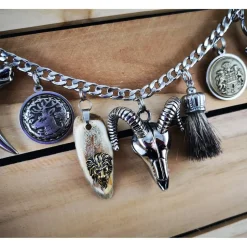 Herren-Charivari aus Edelstahl, Trachtenschmuck, 1- reihig, Jäger