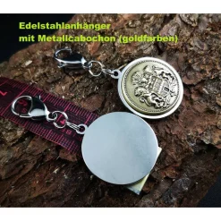 Herren-Charivari aus Edelstahl, Trachtenschmuck, 1- reihig, Löwe