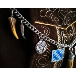 Herren-Charivari aus Edelstahl, Trachtenschmuck, 1- reihig, Johann