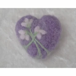 HERZ * FILZHERZ * 100 % WOLLE * HANDGEARBEITET * LILA/ROSA/GRÜN * Produkt #565909