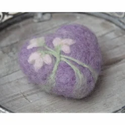 HERZ * FILZHERZ * 100 % WOLLE * HANDGEARBEITET * LILA/ROSA/GRÜN * Produkt #565909