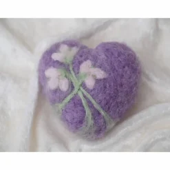 HERZ * FILZHERZ * 100 % WOLLE * HANDGEARBEITET * LILA/ROSA/GRÜN * Produkt #565909