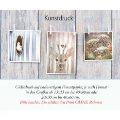 HERZ - ROTER BALLON Romantisches Bild auf Holz Leinwand Kunstdruck Geschenk Wandbild Landhausstil Shabby Chic