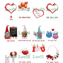 Herz Anhänger goldfarben mit schimmernder rosa 3D Perle – Geschenkidee mit Botschaft