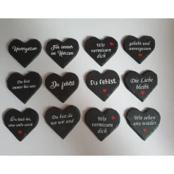 Herz aus Schiefer: Eine besondere Grabdeko und liebevolles Geschenk für Hinterbliebene!
