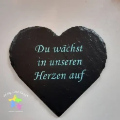 Herz aus Schiefer: Eine besondere Grabdeko und liebevolles Geschenk für Hinterbliebene!