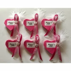 Herz Brosche, Anstecker, Herz, Junggesellinnenabschied, JGA, personalisiert, Wunschbeschriftung, Name