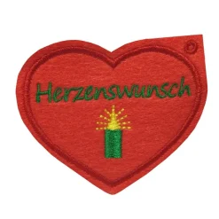 Herz Geschenkanhänger aus Filz – Geldgeschenk Weihnachten, Set Rot