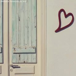 Herz Print, ein Geschenk für Verliebte oder zum Valentinstag, Größen 13 x 13 cm + 20 x 20 cm