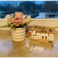 Herz und Holz - Liebevolles Geschenk für Mama personalisiert