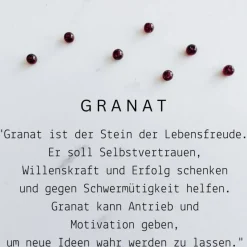 Herzanhänger mit Heilstein - Granat | Kleine Geschenke mit Bedeutung | Glücksbringer | Herz Deko in dunkelrot