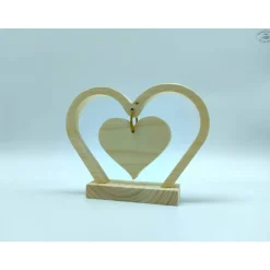 Herz-Aufsteller aus Holz / Holzherz / Muttertag / Hochzeit / Jahrestag