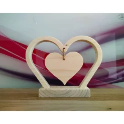 Herz-Aufsteller aus Holz / Holzherz / Muttertag / Hochzeit / Jahrestag