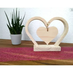 Herz-Aufsteller aus Holz / Holzherz / Muttertag / Hochzeit / Jahrestag