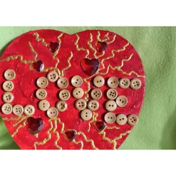 Herzbild LOVE Valentinstag Geschenk  zu Muttertag Acrylbild Collage Bild auf Keilrahmen Herz Liebeserklärung