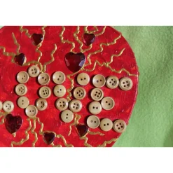 Herzbild LOVE Valentinstag Geschenk  zu Muttertag Acrylbild Collage Bild auf Keilrahmen Herz Liebeserklärung