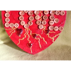 Herzbild LOVE Valentinstag Geschenk  zu Muttertag Acrylbild Collage Bild auf Keilrahmen Herz Liebeserklärung