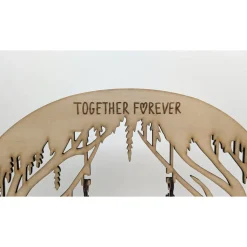 Herzensschaukel 3 – Personalisiertes 3D-Holzdisplay mit beweglichen Elementen & Gravur