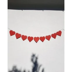 Herzgirlande Girlande mit Herzen Hochzeit Liebe Dekoration Love aus hochwertigem Karton