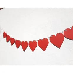 Herzgirlande Girlande mit Herzen Hochzeit Liebe Dekoration Love aus hochwertigem Karton