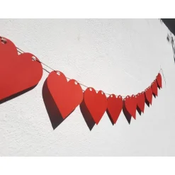 Herzgirlande Girlande mit Herzen Hochzeit Liebe Dekoration Love aus hochwertigem Karton