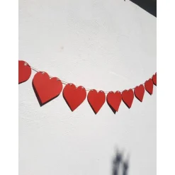 Herzgirlande Girlande mit Herzen Hochzeit Liebe Dekoration Love aus hochwertigem Karton