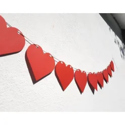 Herzgirlande Girlande mit Herzen Hochzeit Liebe Dekoration Love aus hochwertigem Karton