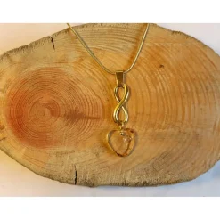 Herz-Kettenanhänger Unendlichkeit goldfarben