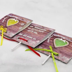 Herz-Lolli Einladung Hüttenparty – Individuelle Partyeinladung mit Lolli