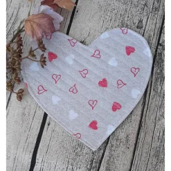Herz-Tassenuntersetzer für Muttertag ~ Mug Rug ~ Untersetzter ~ Tisch Deckchen ~ Deko
