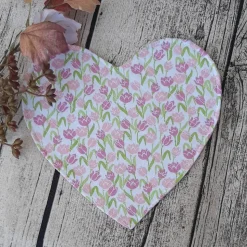 Herz-Tassenuntersetzer für Muttertag ~ Mug Rug ~ Untersetzter ~ Tisch Deckchen ~ Deko