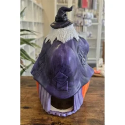 Hexe und Halloweenkürbis - Dekofigur - Halloween - Keramik - Teelicht oder Lichterkette