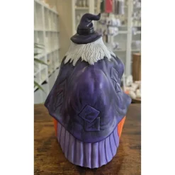 Hexe und Halloweenkürbis - Dekofigur - Halloween - Keramik - Teelicht