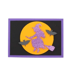 Hexen Einladungskarten Bastelset | Hexe | Hexen Geburtstag | Halloween Hexe | Halloween Einladungskarten